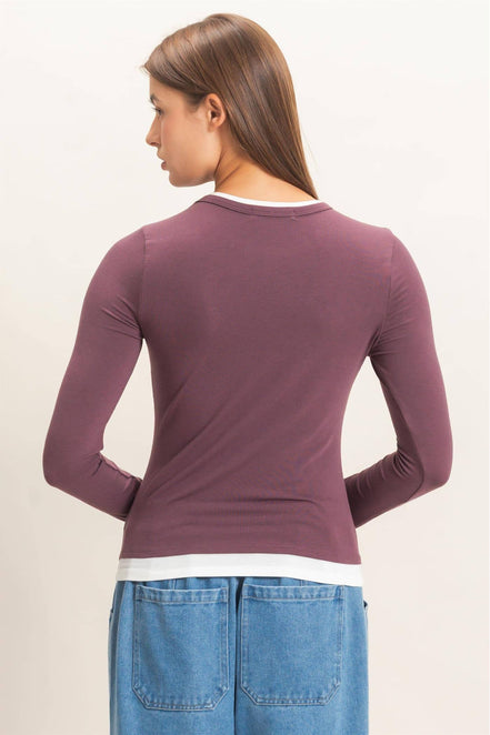 Romy - Layered Effect Long Sleeve Top