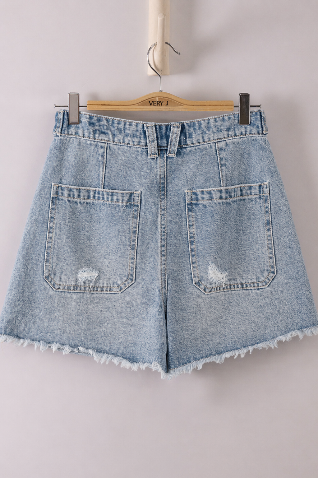 Jane - Distressed Denim Shorts