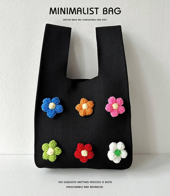 Flower Power Knit Handbag