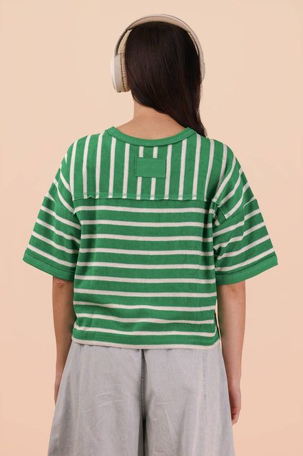 Terri - Terry Cloth Stripe Tee