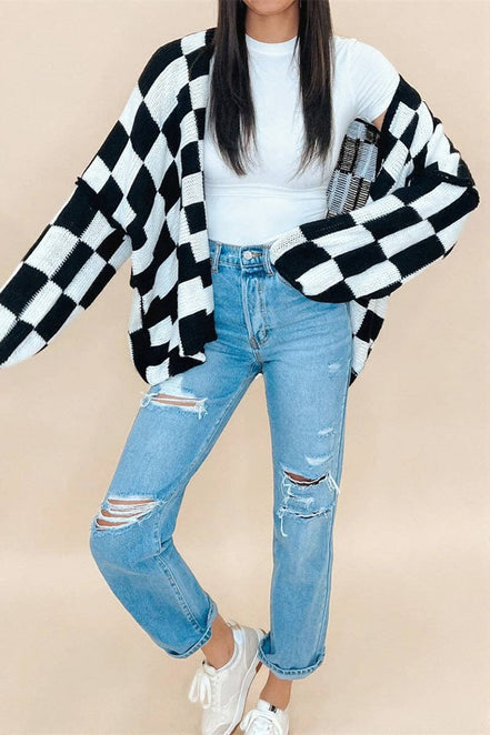 Kendall - Checkered Cardigan