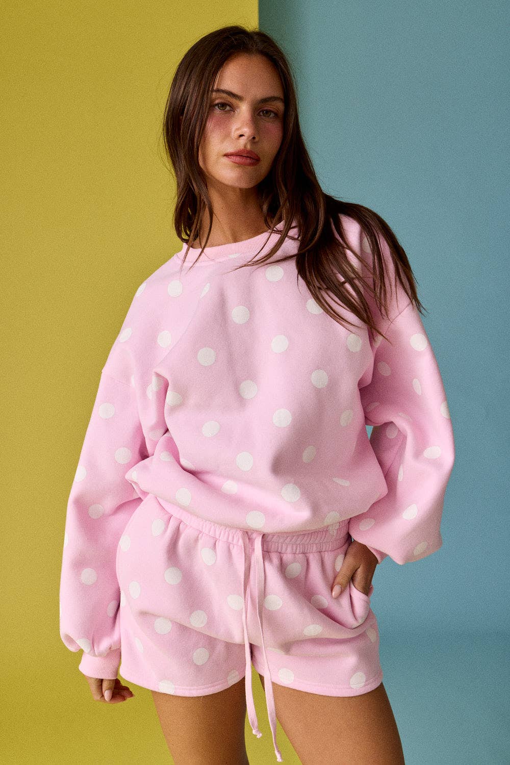 Darcy - Polka Dot Fleece Set