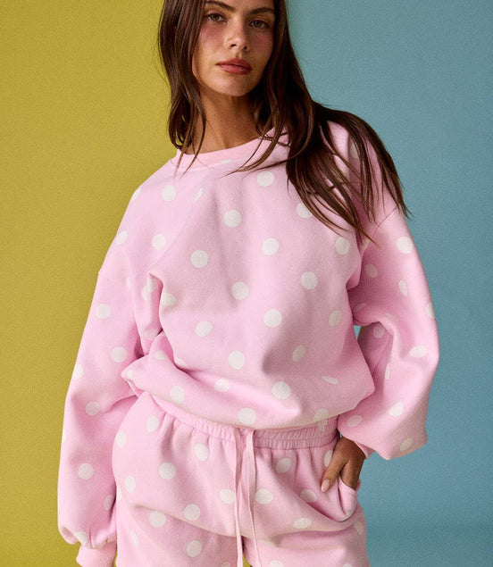 Darcy - Polka Dot Fleece Set
