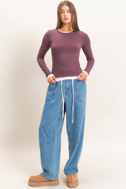 Romy - Layered Effect Long Sleeve Top