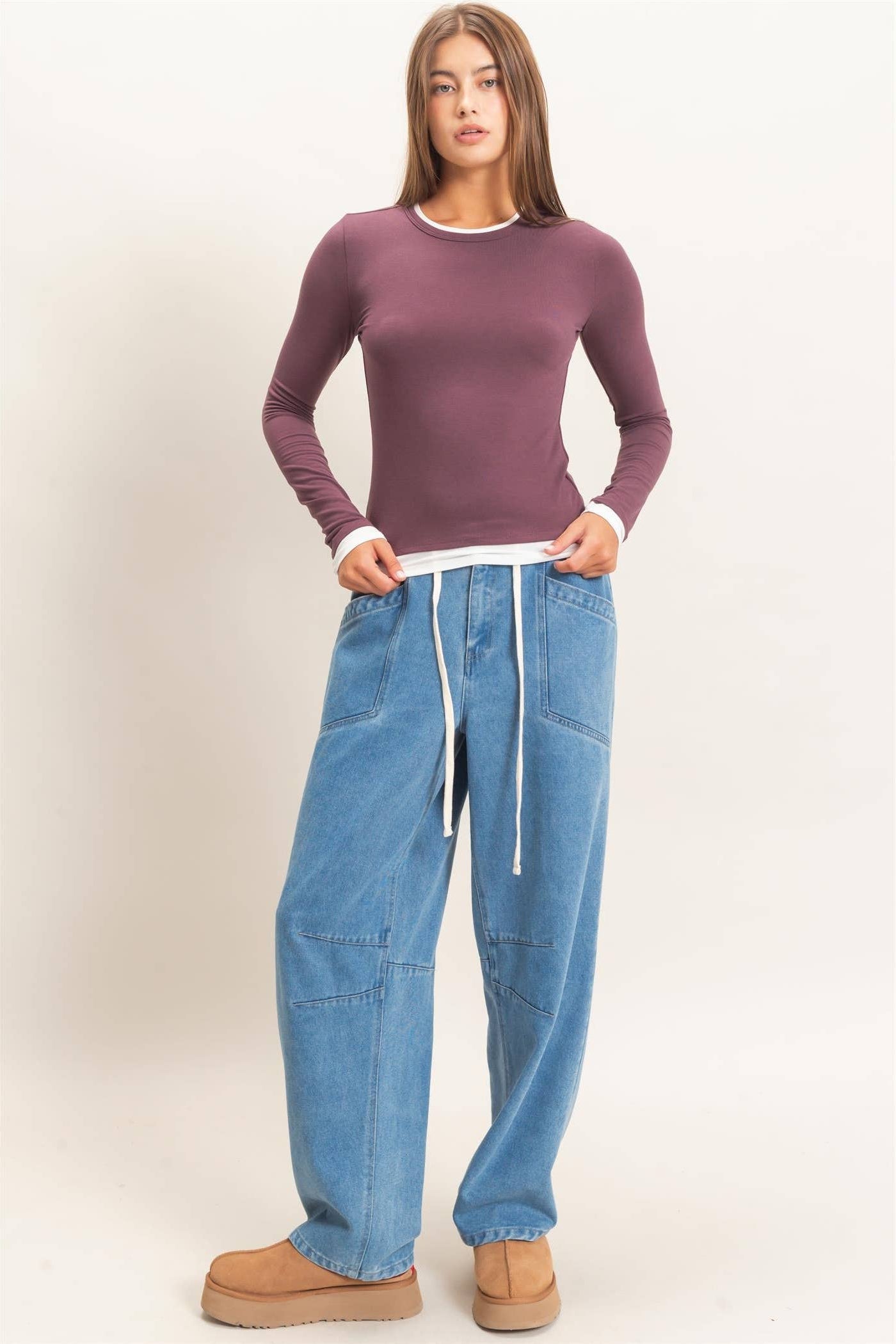 Romy - Layered Effect Long Sleeve Top