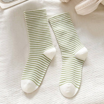 Lydia - Striped Mid-Calf Socks