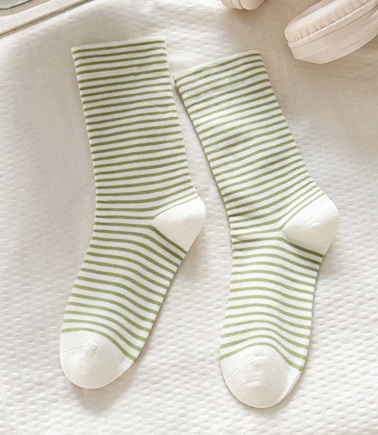 Lydia - Striped Mid-Calf Socks