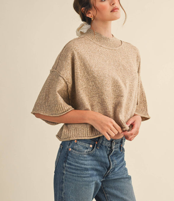 Shea – Cropped Knit Sweater Top