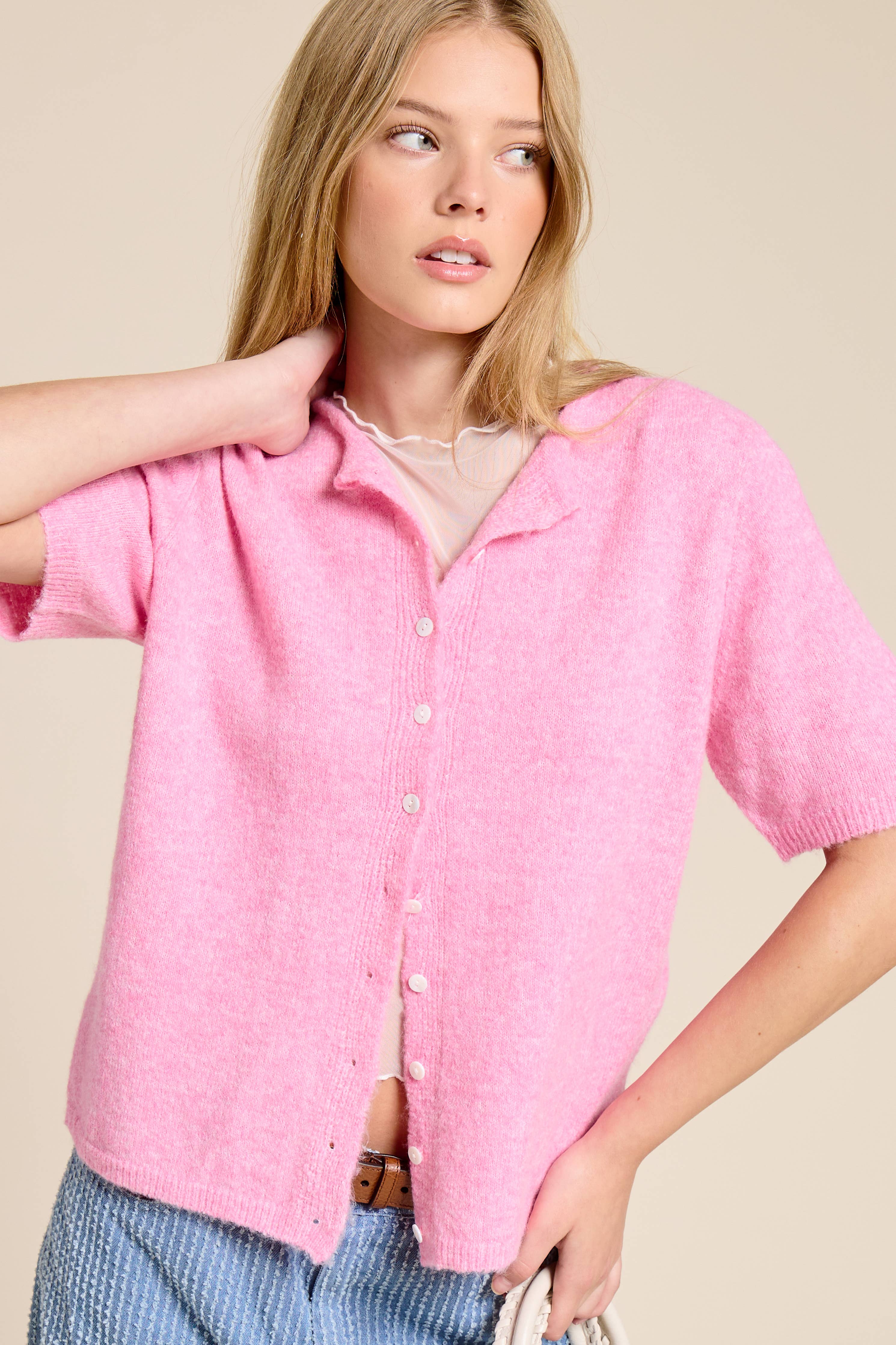 Stevie - Short Sleeve Cardigan