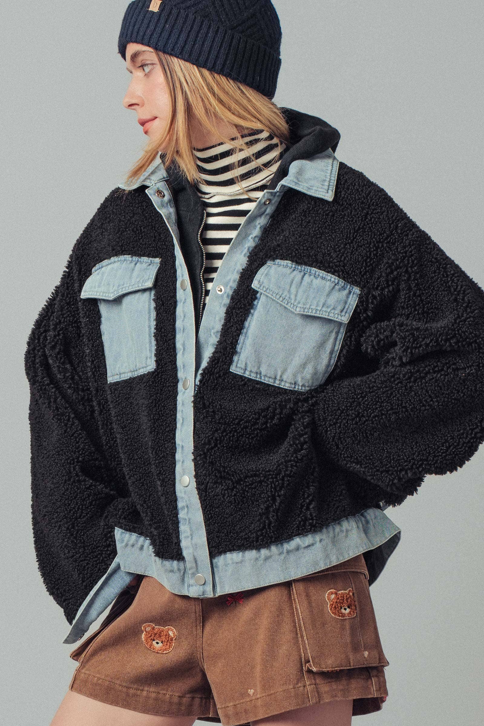 Onyx - Sherpa Denim Hybrid Jacket