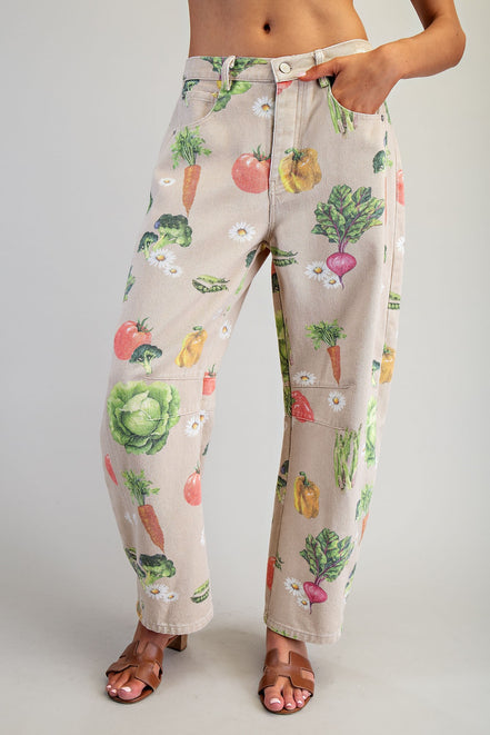 Market Day Barrel Jeans