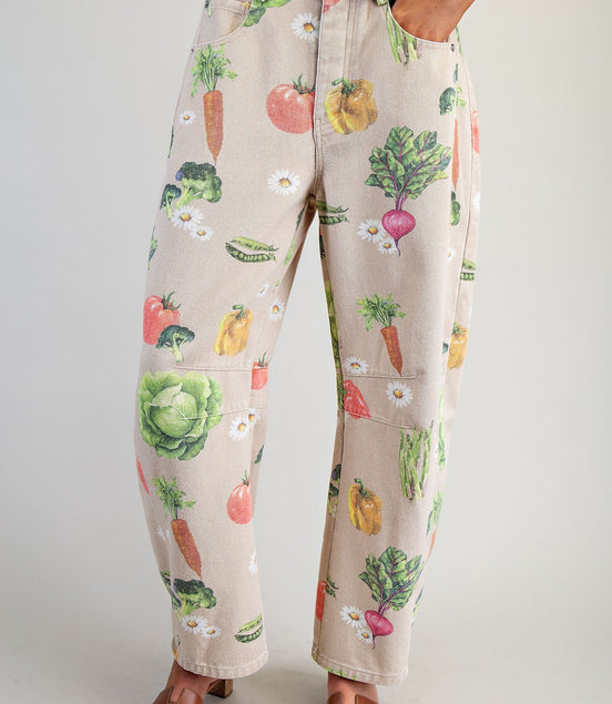 Market Day Barrel Jeans