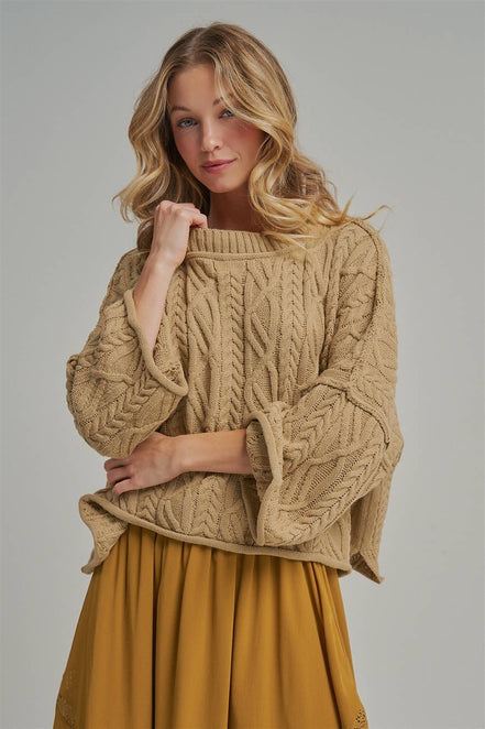 Julia - Oversized lightweight Cable Knit Sweater