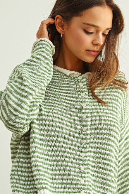 Nikki - Stripe Knit Cardigan