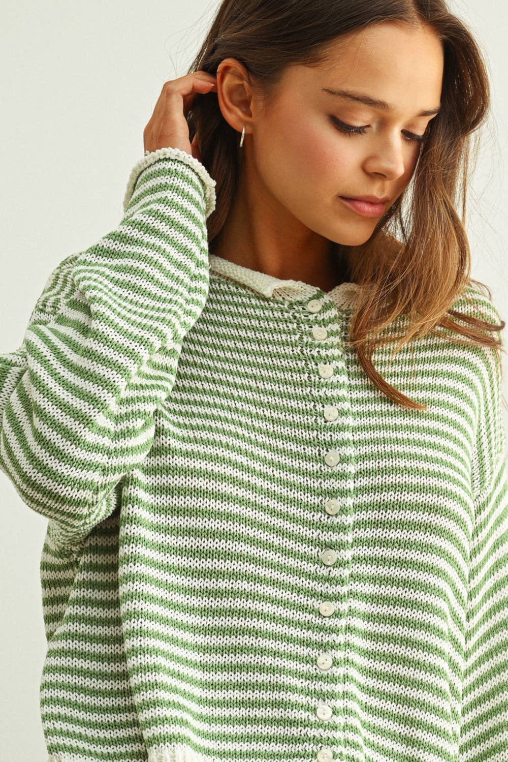 Nikki - Stripe Knit Cardigan