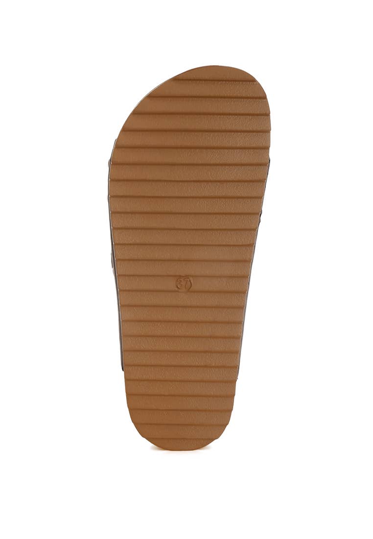 Tilly - Studded Faux Leather Platform Sandals