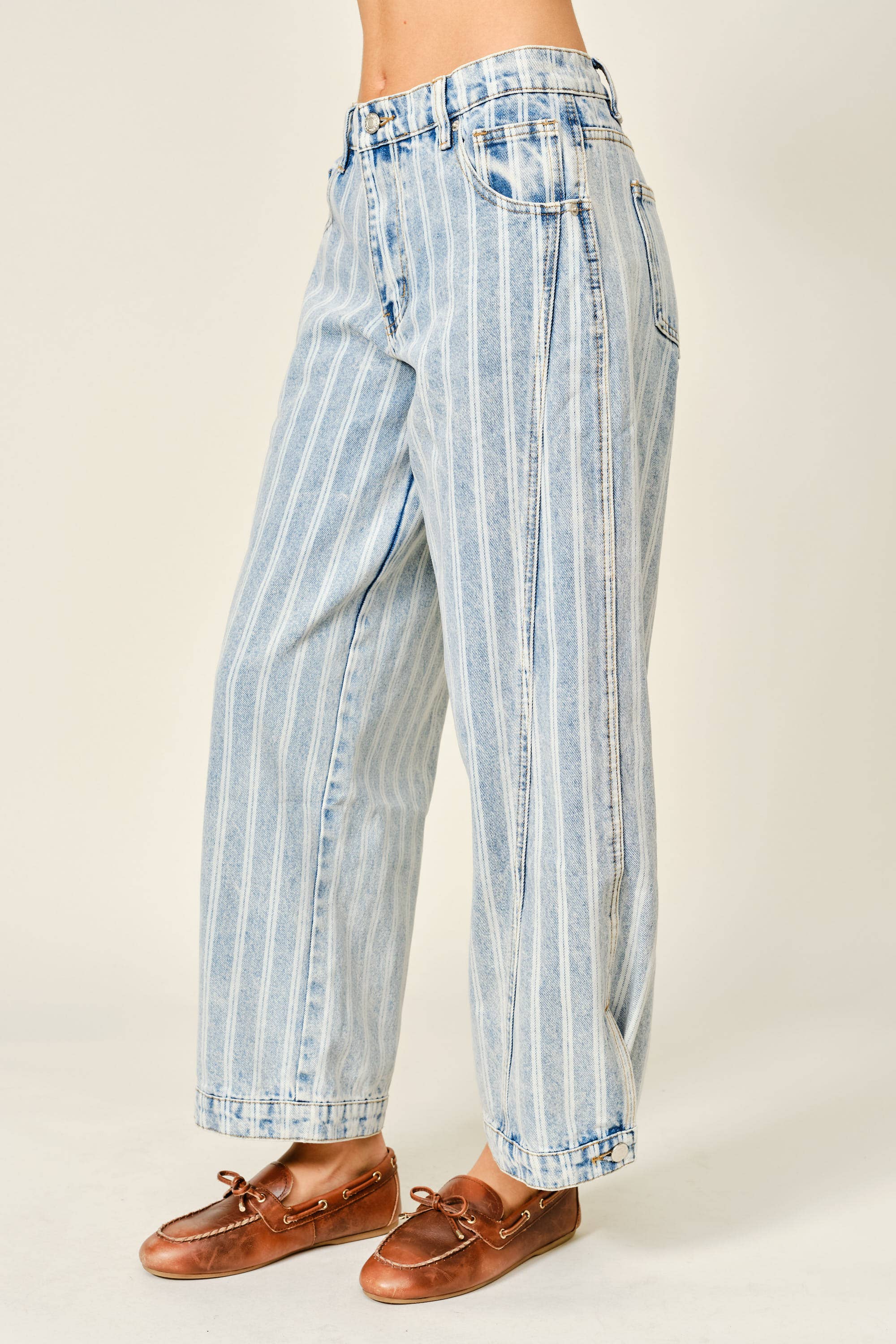 Andy - Striped Denim Pants