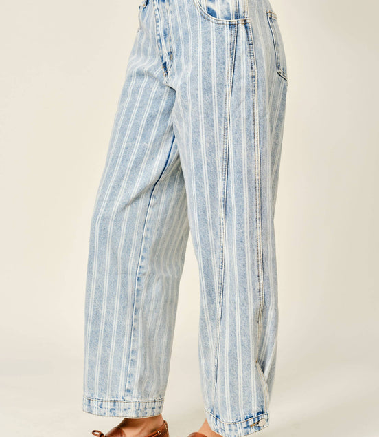 Andy - Striped Denim Pants