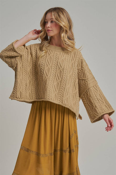 Julia - Oversized lightweight Cable Knit Sweater