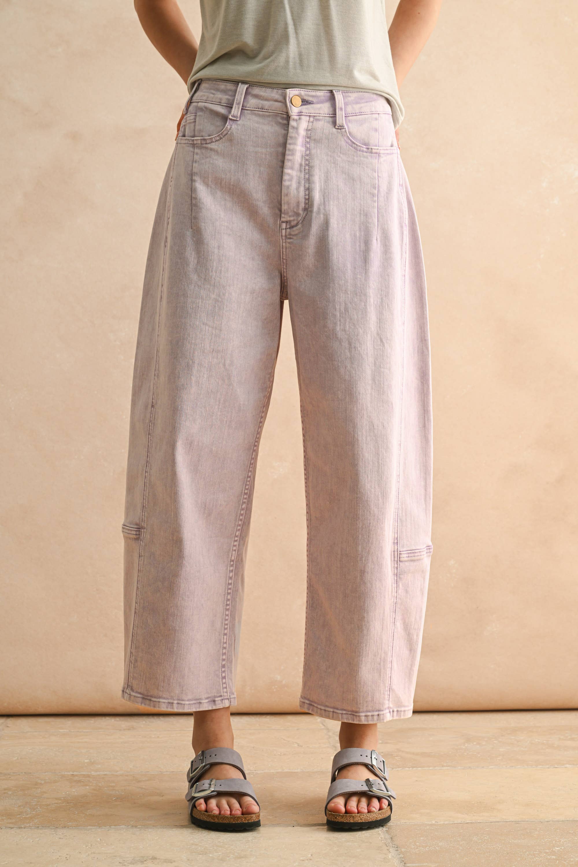 Lacey - Pastel Barrel Pants