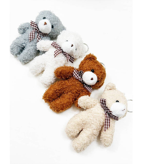 Plush Bear Charm Keychain