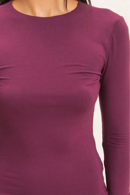 Fallon - Crew Neck Long Sleeve Top