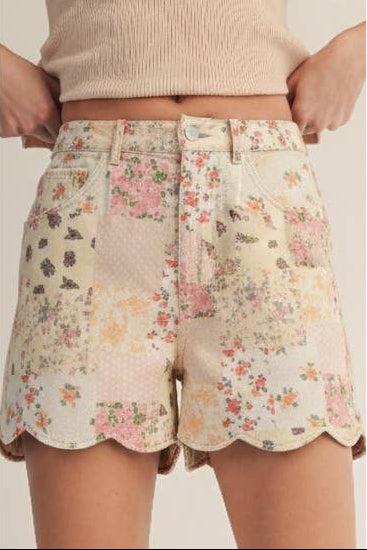 Briar - Floral Patchwork Shorts