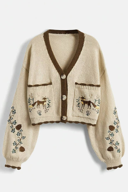 Juniper - Fox Cropped Cardigan