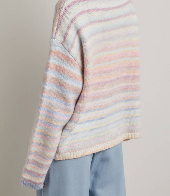 Dreamy - Rainbow Button-up Cardigan