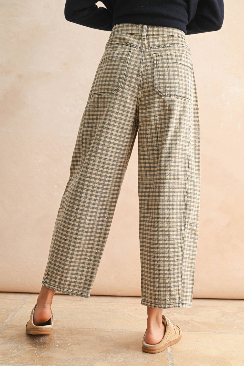 Holland - Plaid Barrel Jeans