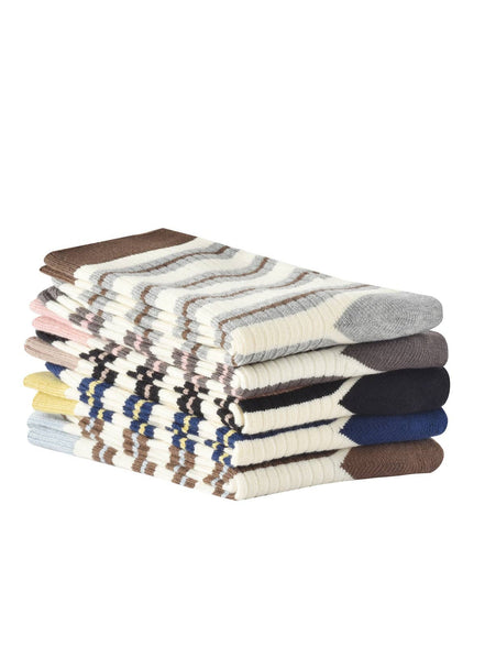 Bella - Striped Crew Socks