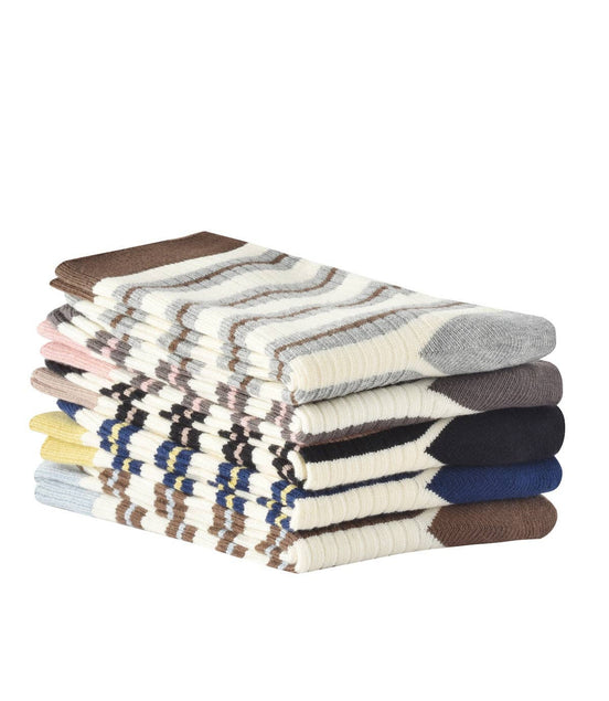 Bella - Striped Crew Socks