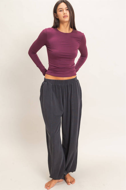Fallon - Crew Neck Long Sleeve Top