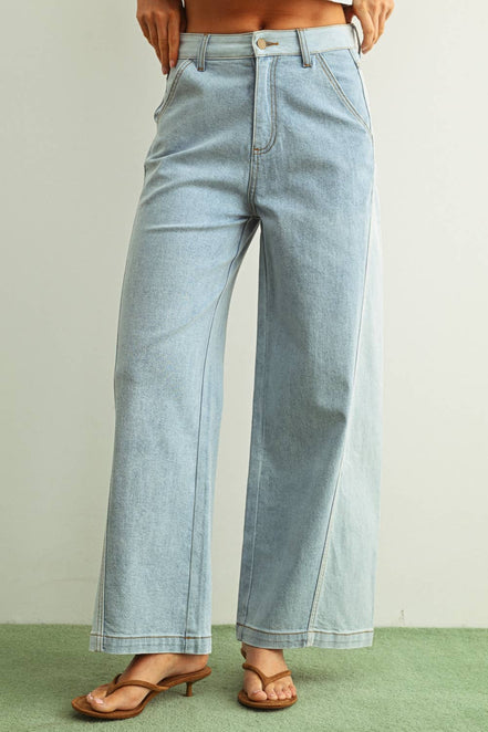 Chloe - Wide Leg two-toned Jeans