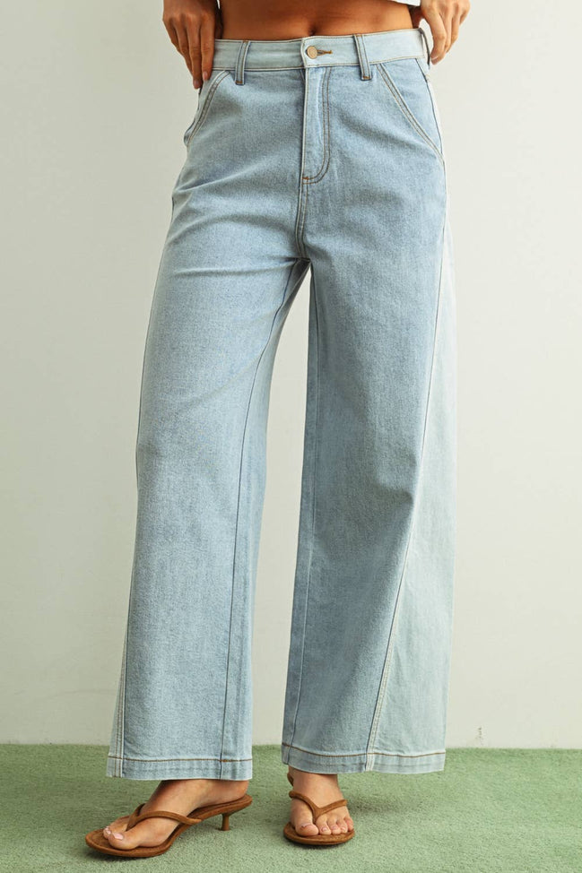 Chloe - Wide Leg two-toned Jeans