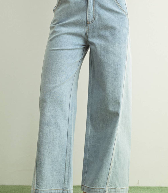 Khloe - Wide Leg two-toned Jeans