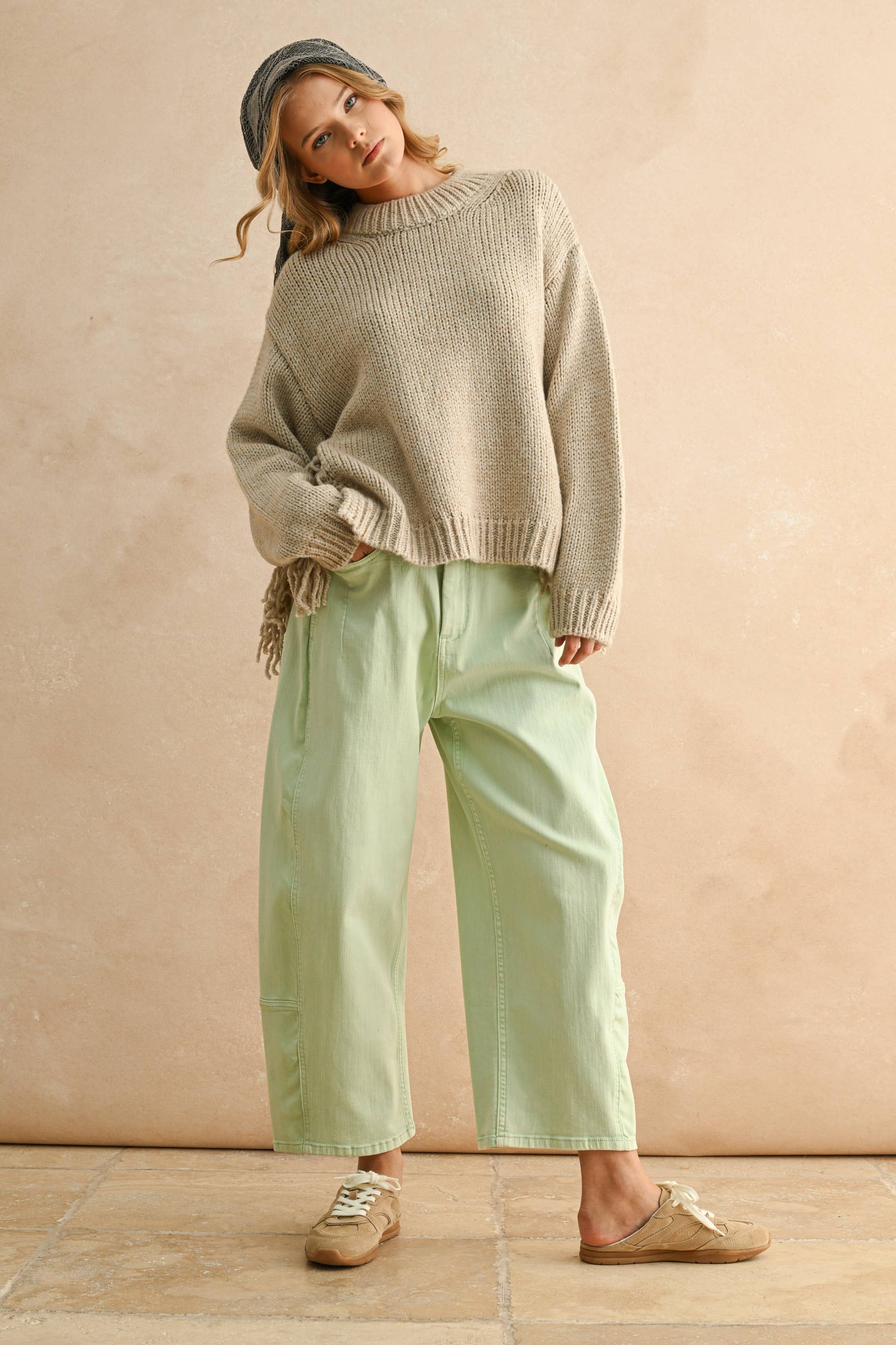 Lacey - Pastel Barrel Pants
