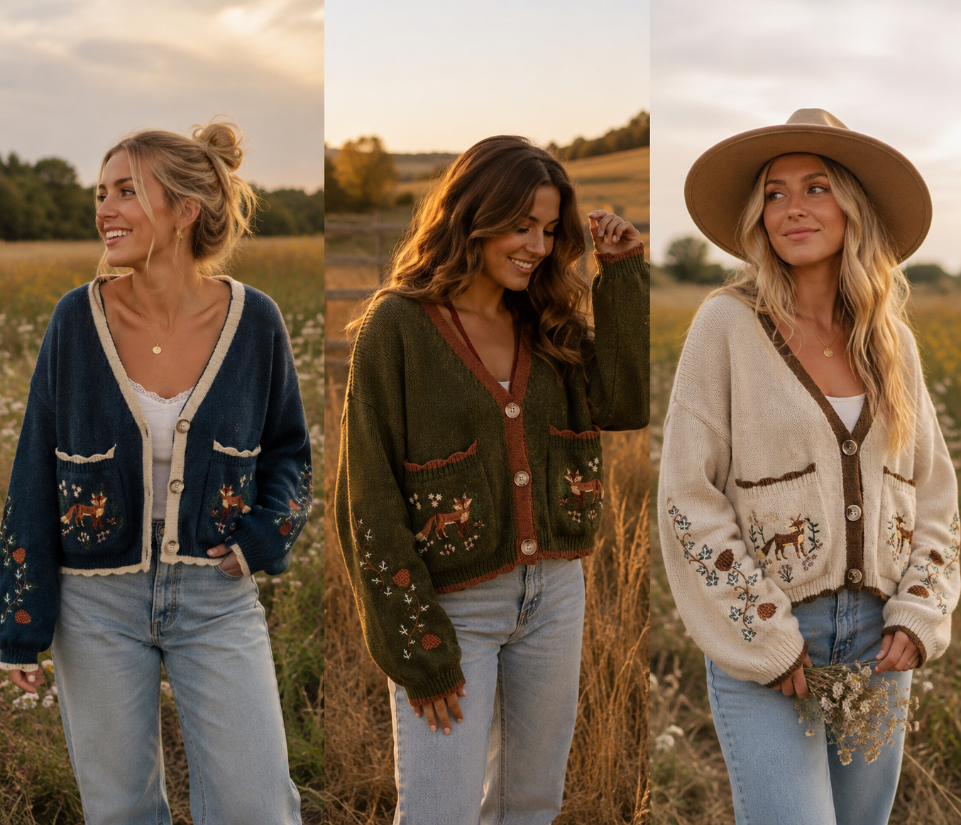 Juniper - Fox Cropped Cardigan