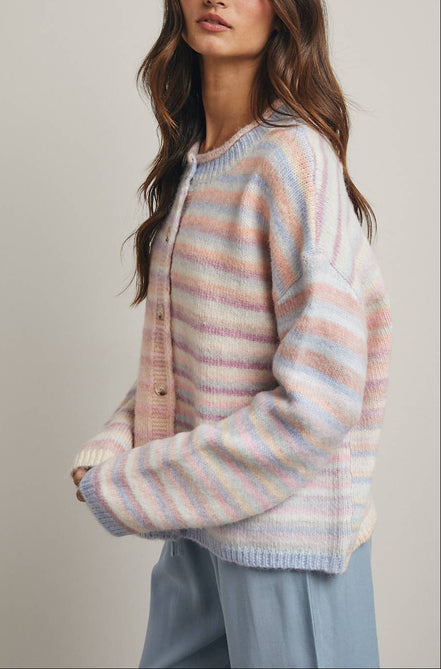 Dreamy - Rainbow Button-up Cardigan