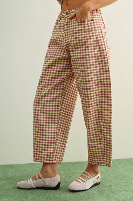 Holland - Plaid Barrel Jeans
