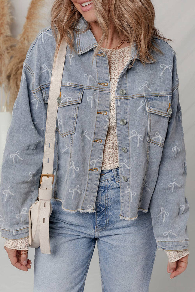 Rachelle -  Bow Denim Jacket
