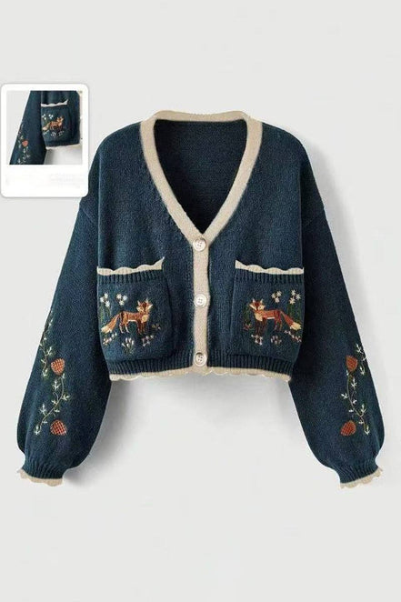 Juniper - Fox Cropped Cardigan