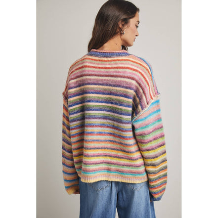 Dreamy - Rainbow Button-up Cardigan