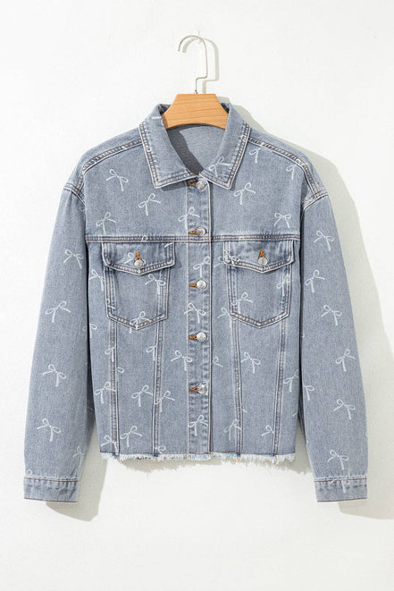 Rachelle -  Bow Denim Jacket