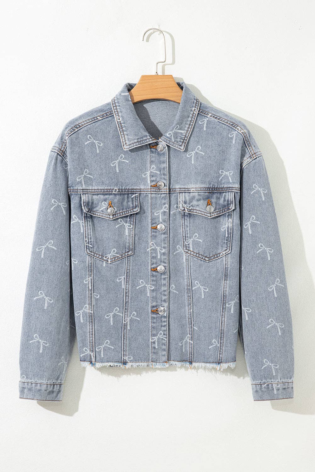 Rachelle -  Bow Denim Jacket