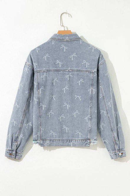 Rachelle -  Bow Denim Jacket