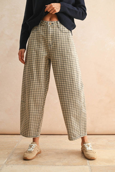Holland - Plaid Barrel Jeans