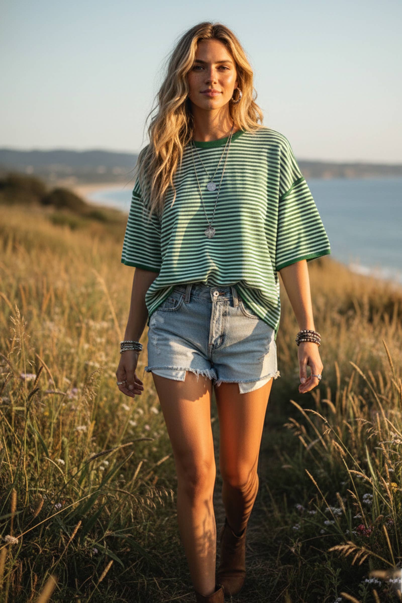 Carly - Striped Oversized Top