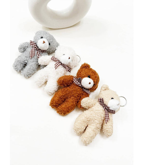 Plush Bear Charm Keychain