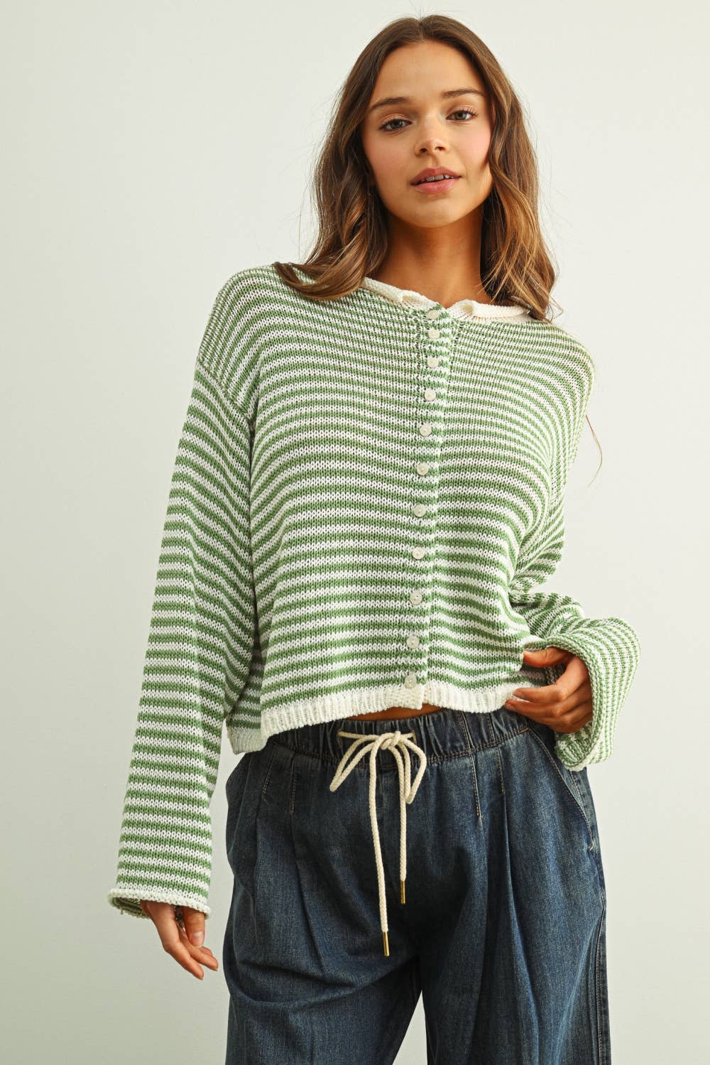 Nikki - Stripe Knit Cardigan